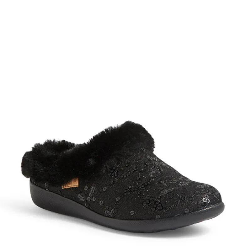 ZIERA FIFI XW - BLACK SEQUIN FLORAL