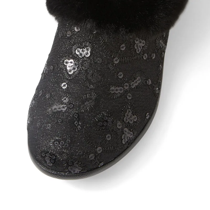 ZIERA FIFI XW - BLACK SEQUIN FLORAL