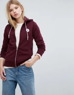 Zip Hoodie In Berry