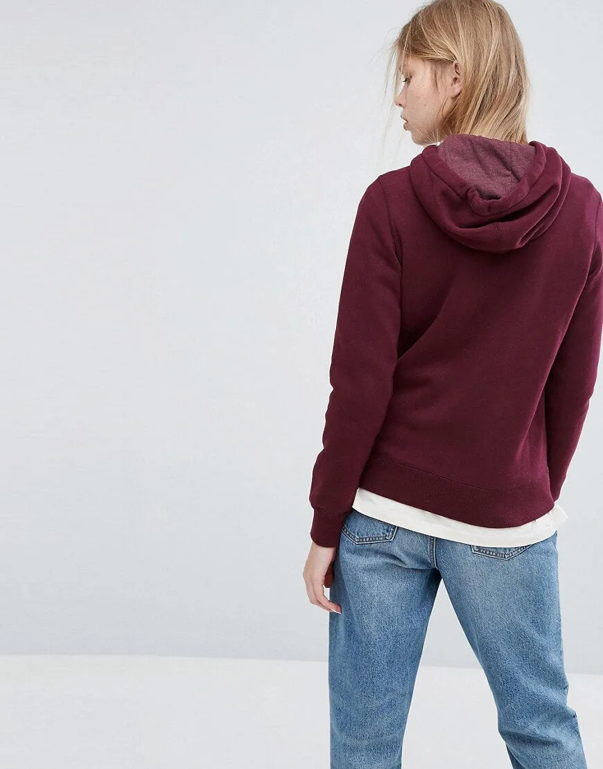 Zip Hoodie In Berry